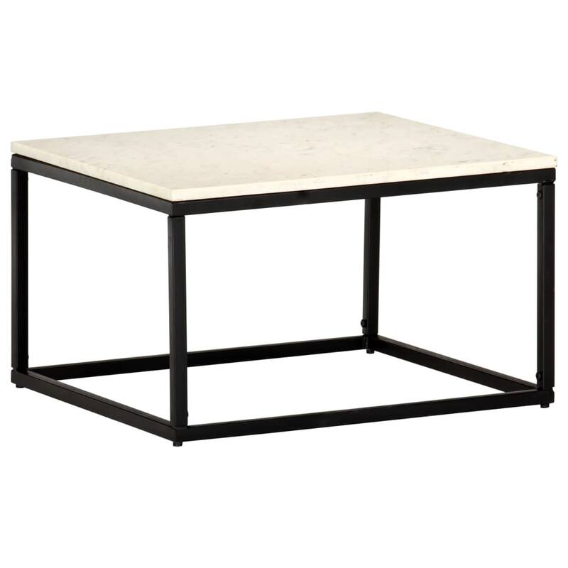 vidaXL Coffee Table End Table Side Sofa Table Real Stone with Marble Texture - 15.7"x15.7"x13.8" - Green