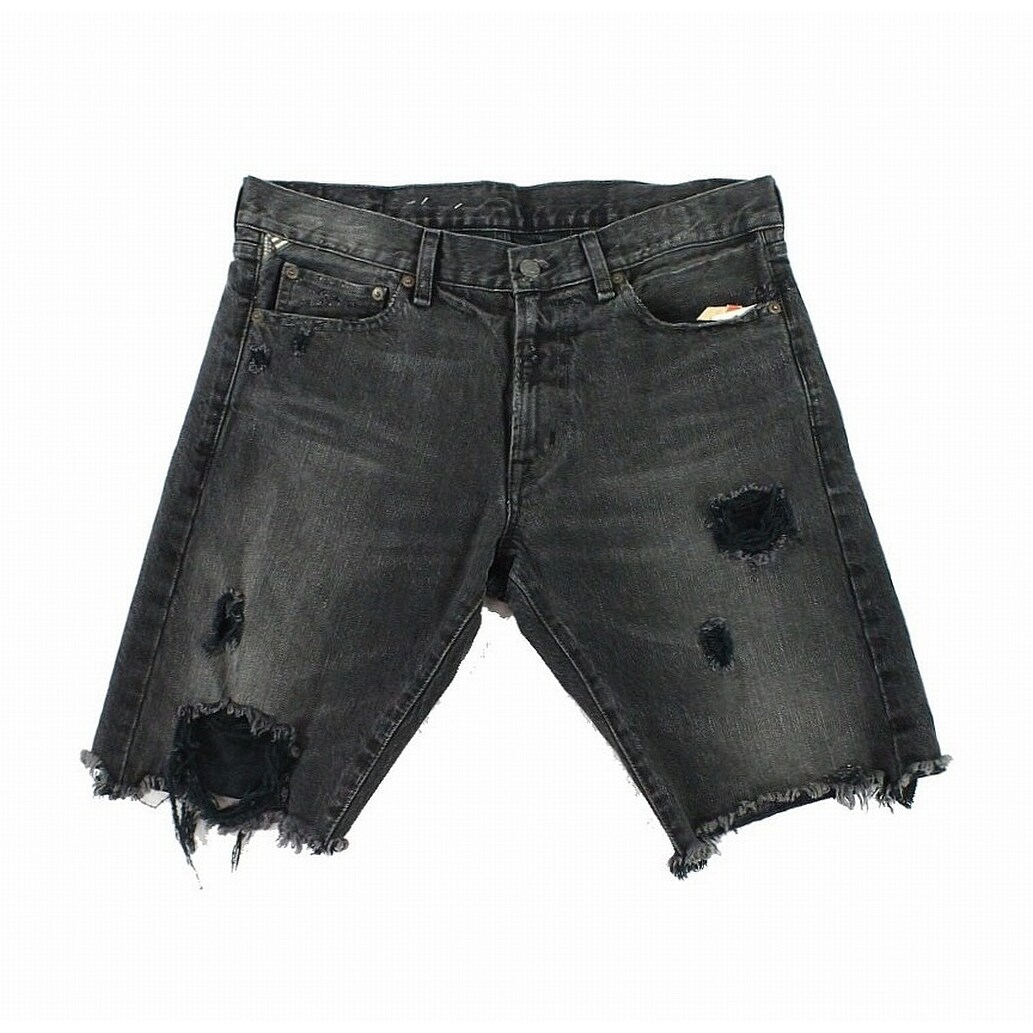 ralph lauren mens distressed denim shorts