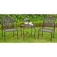 preview thumbnail 3 of 2, Santa Fe Nailhead 3-piece Iron Bistro Set