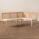 preview thumbnail 9 of 8, Kalimantan Bohemian Light Honey Rattan 2-Piece Banquette Set