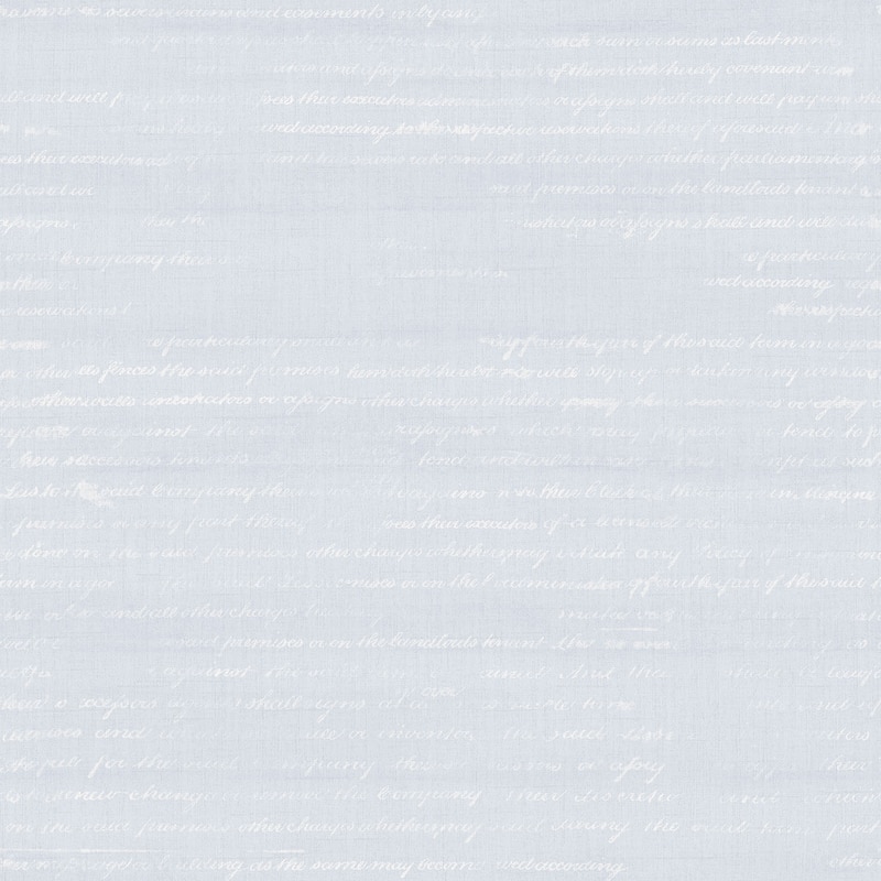 Galerie Wallcoverings Vintage Roses Pretty Script Non-Woven Matte Wallpaper Roll - 33 feet x 21 inches - Light Blue