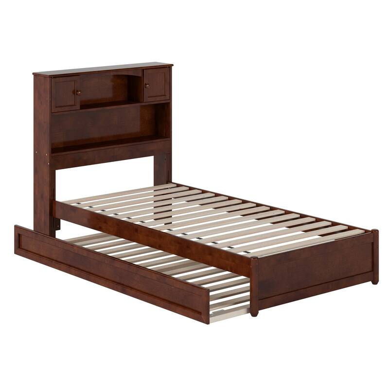 Hadley Platform Bed with Panel Footboard and Twin XL Trundle