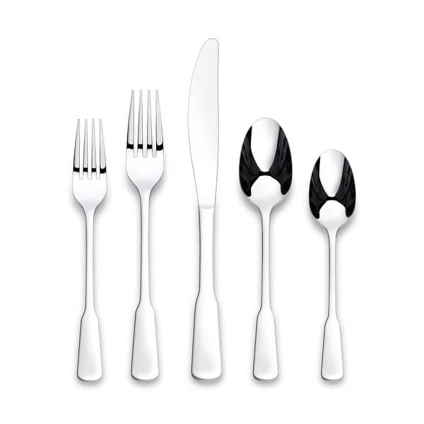 Ornative Yesenia 18/0 Stainless Steel Satin/Mirror Flatware Set - 20 Pieces Set