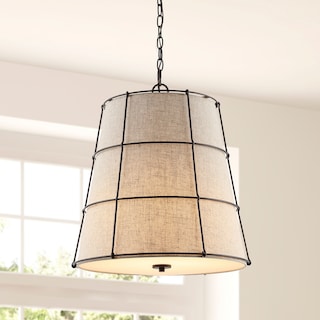 Chadwick 19" 3-Light Rustic Farmhouse Iron LED Pendant, Oil Rubbed Bronze by JONATHAN  Y