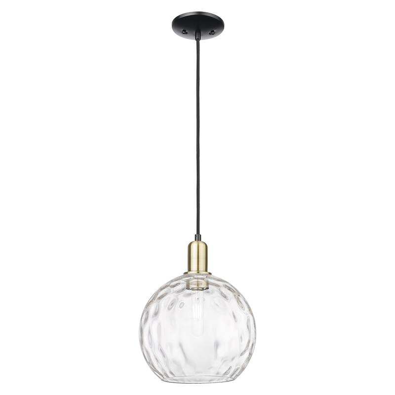 Innovations Lighting Endless Possibilities Arcadia - Athens Water Glass - 1 Light 10" Cord Hung Mini Pendant - Black Antique Brass