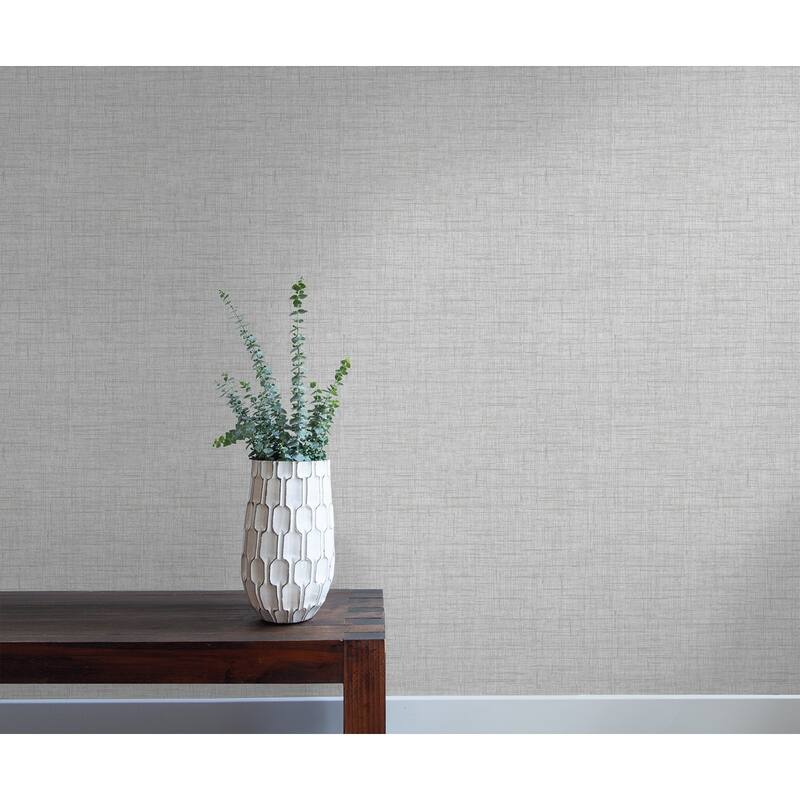 Seabrook Designs Boho Rhapsody Bermuda Linen-Stringcloth Unpasted Wallpaper