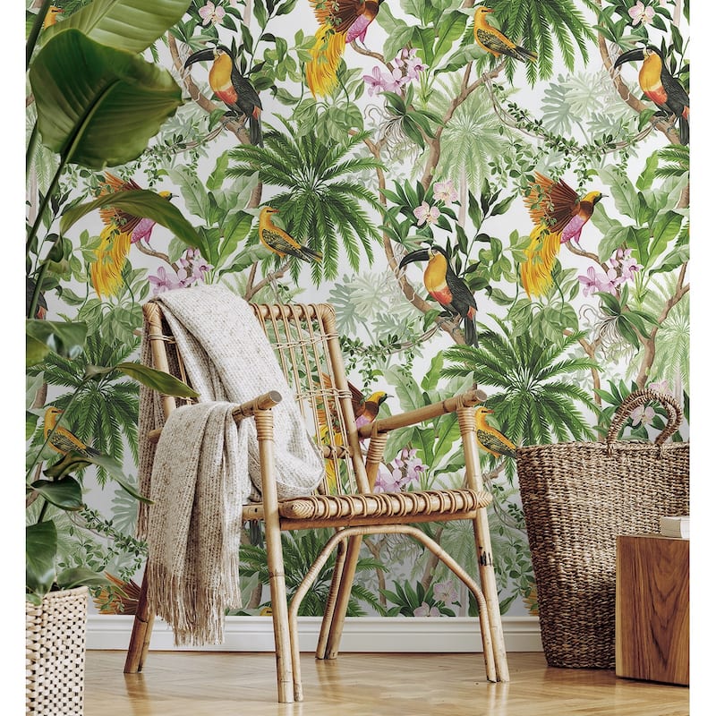 Harry & Grace Tropical Bird Peel and Stick Wallpaper