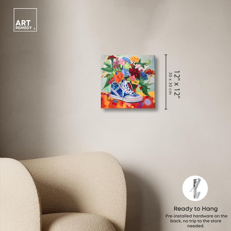 Colorful Sneaker Bouquet Canvas by Art Remedy, Gallery Wrapped