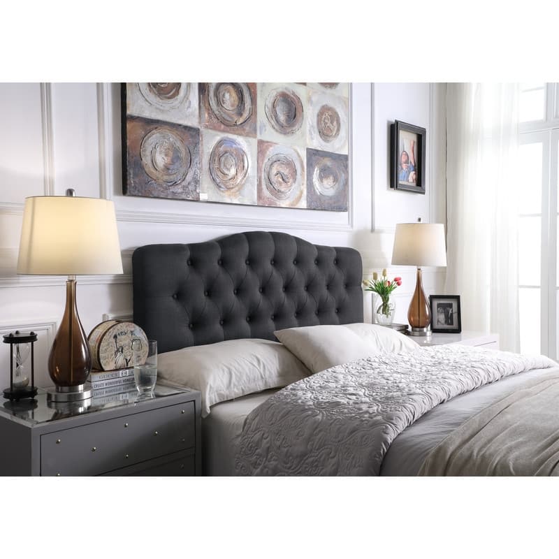 Harriman Tufted Upholstered Standard Camelback Headboard