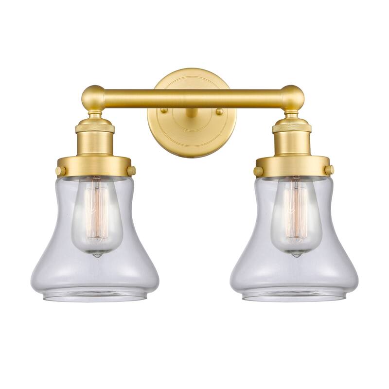 Innovations Lighting 616-2W-10-16 Bellmont Vanity Bellmont 2 Light 16" - Satin Gold / Clear