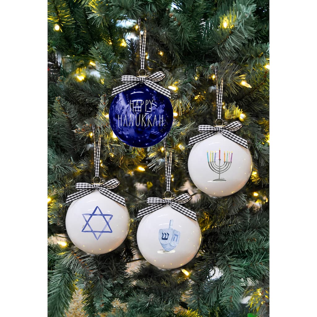 Rae Dunn Set of 4 HANUKKAH Ornaments