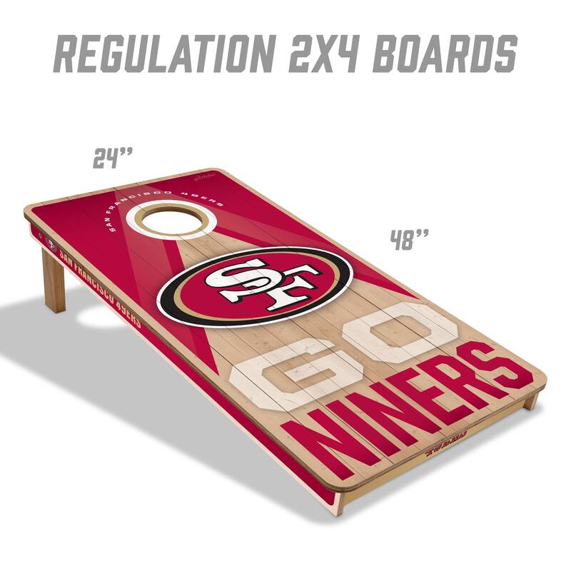 San Francisco 49ers NFL 2x4 Professional Cornhole Board Set
