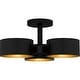 preview thumbnail 6 of 4, Matte Black Three Light Semi Flush Mount from the Quoizel Semi-Flush Mount Collection