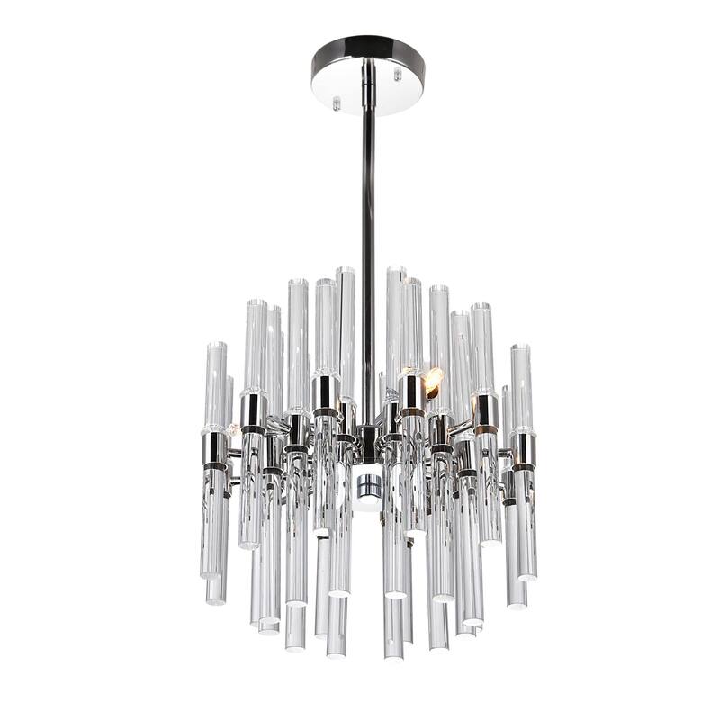 Miroir 6 Light Mini Chandelier With Polished Nickel Finish - Polished Nickel - Polished Nickel
