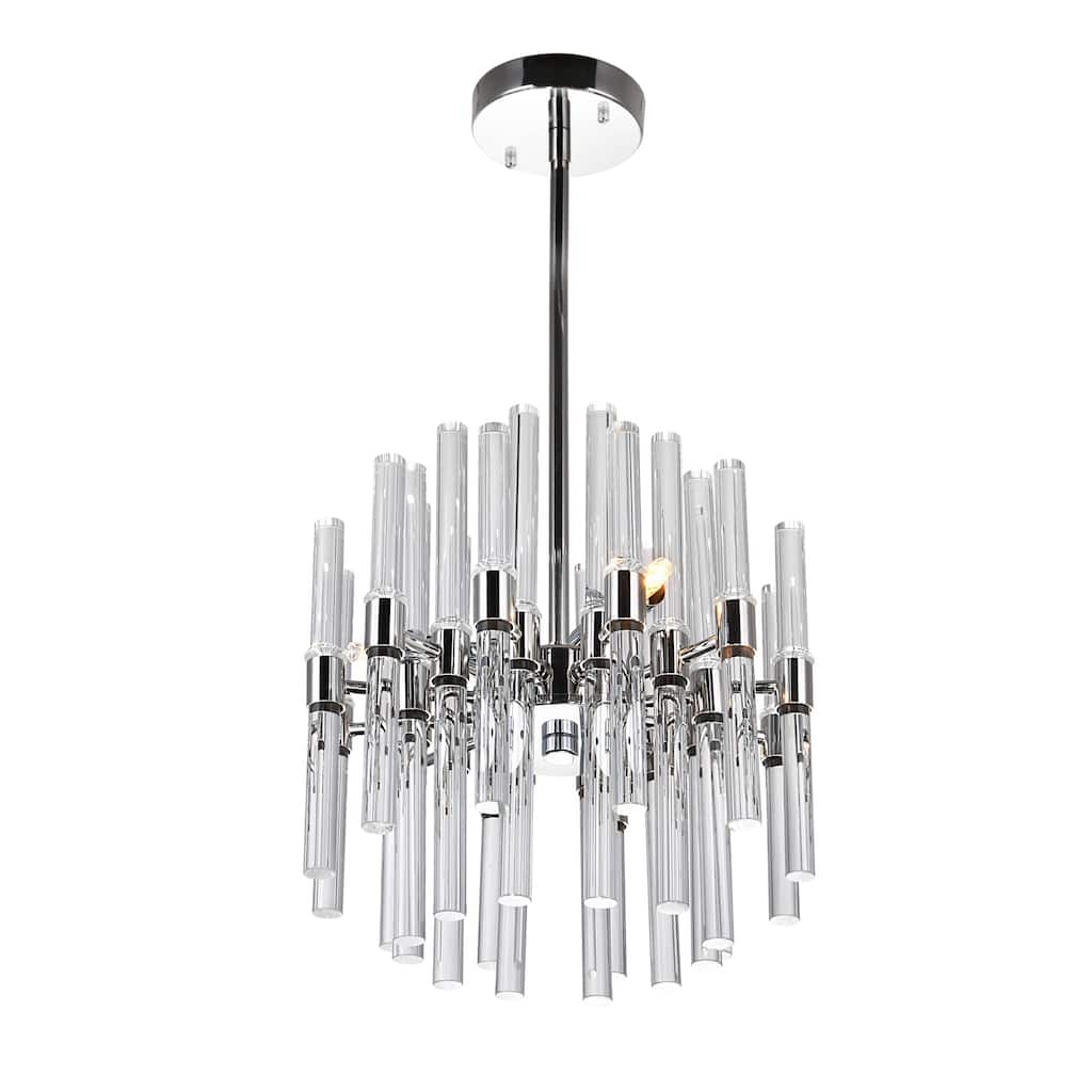 Miroir 6 Light 10in Polished Nickel Mini Chandelier - Polished Nickel