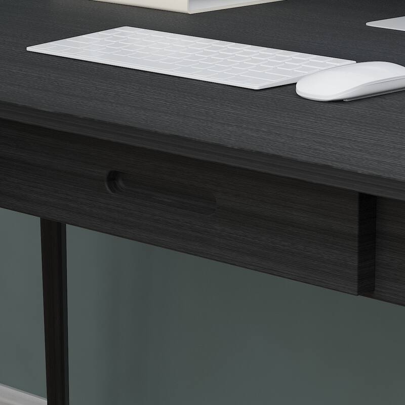 Kerrogee 39.4" Wood Computer Desk with 2 Drawers - 4 Colors