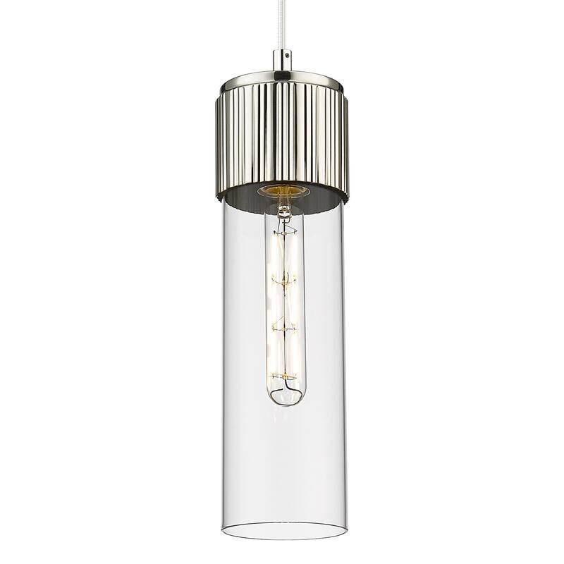 Innovations Lighting 428-1P-G428-12CL Bolivar 12" Tall Mini Pendant - Polished Nickel