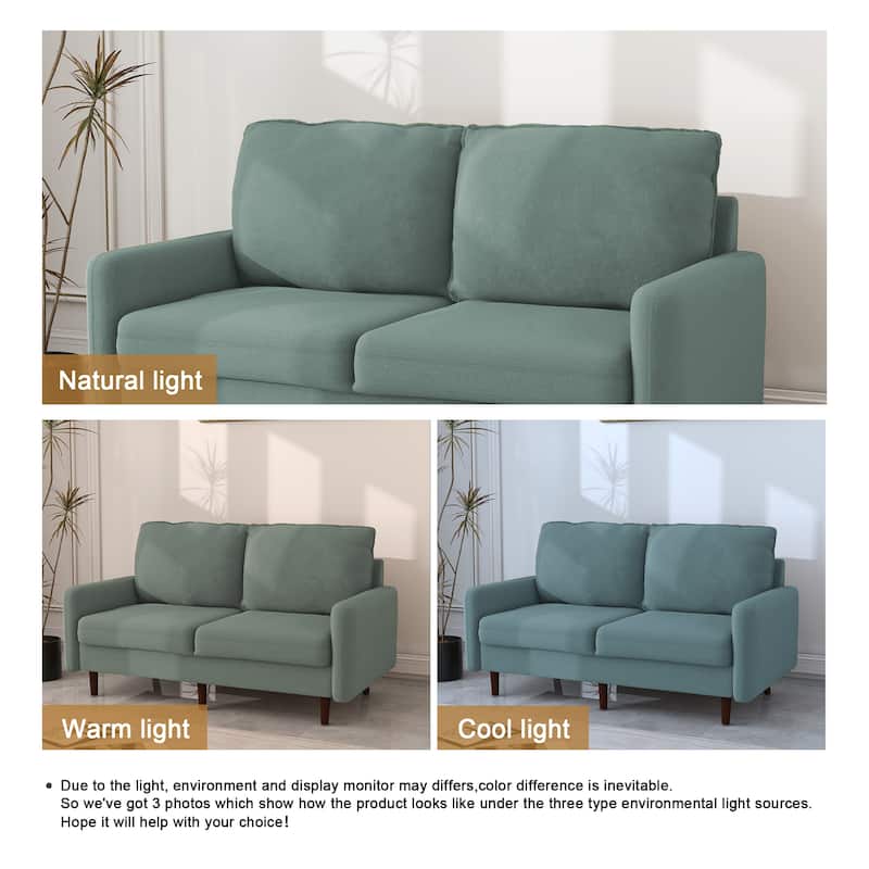 56.88" Modern Couch Velvet Loveseat Sofa for Living Room Furniture