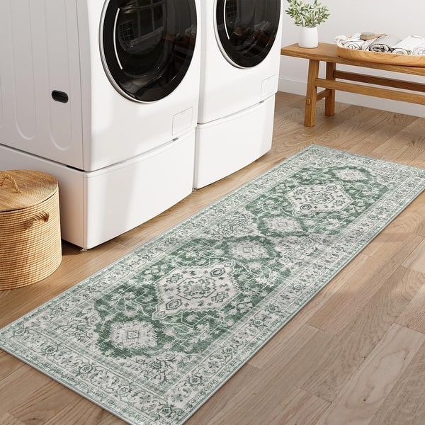 Washable Hallway Runner Rug 2x6: Non Slip Runner Rugs with Rubber Backing Soft K