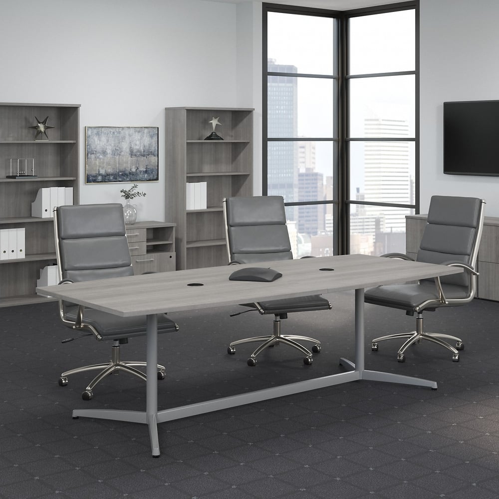 96W x 42D Conference Table with Metal Base by Bush Business Furniture