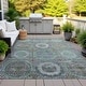 preview thumbnail 36 of 101, Machine Washable Indoor/Outdoor Boho Global Chantille Rug Green - 10' x 14'