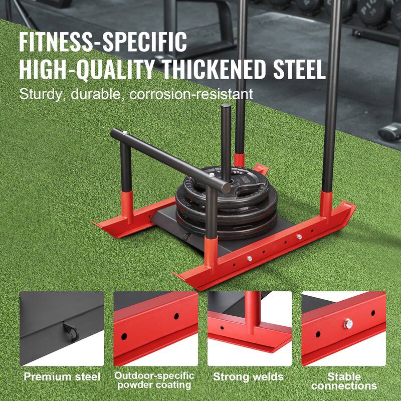 VEVOR Weight Training Pull Push Sled, Fitness Strength Speed Training Sled for Athletic Exercise and Speed Improvement