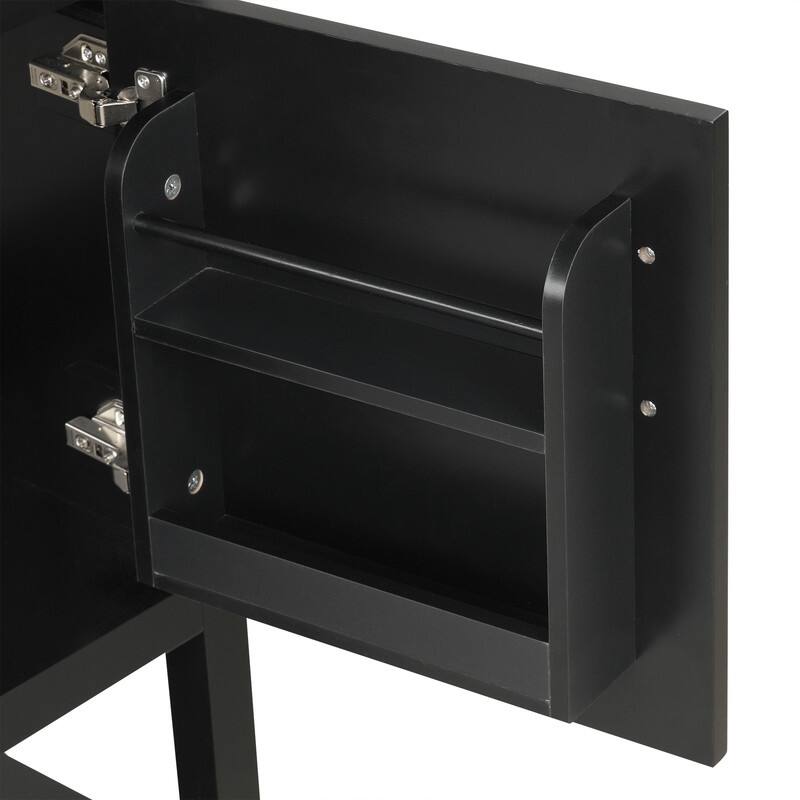 20" Bathroom Vanity with Sink – Soft-Closing Door Cabinet Featuring Storage Rack and Open Shelf‌ - 20"L x 15.5"W x 33.5"H
