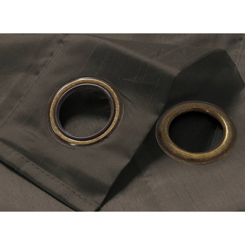 Nancy Faux Silk Grommet Window Curtain Panel - 84 or 95 inch