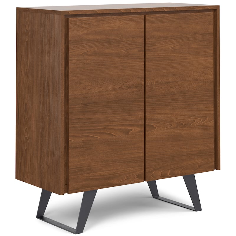 WYNDENHALL Mitchell SOLID WOOD and Metal 39 inch Wide Modern Industrial Medium Storage Cabinet - 39"w x 17"d x 42" h