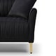 preview thumbnail 8 of 51, 2 Piece Living Room Sofa Set, Velvet Upholstered, Solid Manufactured Frame, Reversible Cushions, Metal Feet, Flared Armrests
