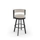 preview thumbnail 53 of 104, Amisco Browser Swivel Counter Stool Cream Faux Leather / Dark Brown Metal