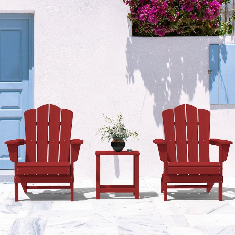 Outdoor HDPE Folding Classic Adirondack Chair All-Weather