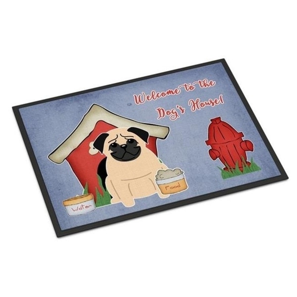 Carolines Treasures BB2762MAT Dog House Collection Pug Fawn Indoor or Outdoor Mat 18 x 0.25 x 27 in.