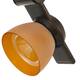 12W Integrated LED Track Fixture with Polycarbonate Head, Bronze and Orange