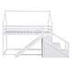 preview thumbnail 11 of 9, Twin over Twin House Loft or Bunk Bed with Slide and Staircase