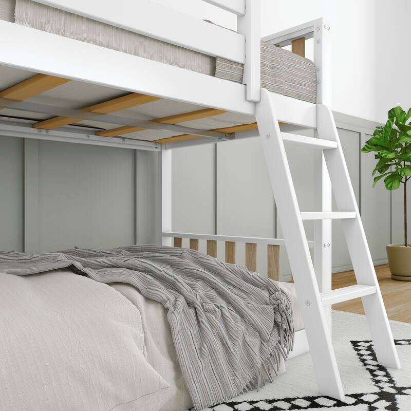 Max and Lily Scandinavian Twin over Twin Low Bunk Bed