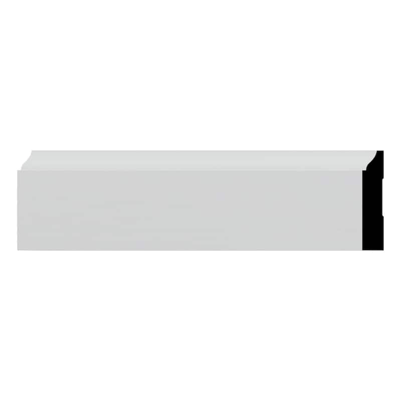 WM623: 9/16-in D x 3-1/4-in W x 96-in L Americraft Solid Hardwood Stain Grade Ogee Base Moulding - Primed Fingerjoint Pine