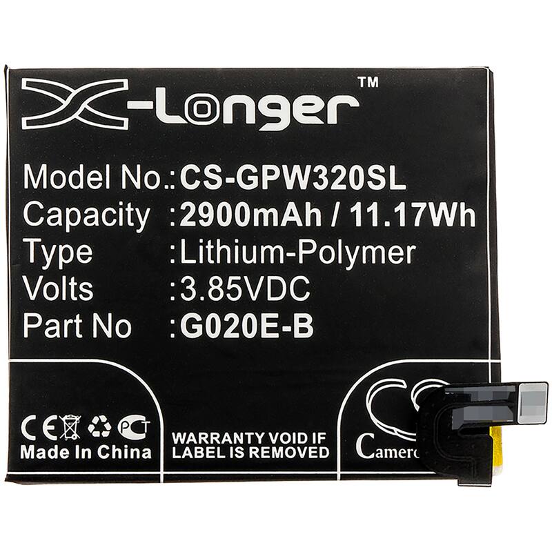 Battery for Google G020E G020F G020G G020H Pixel 3A G020E-B Mobile CS-GPW320SL - Black
