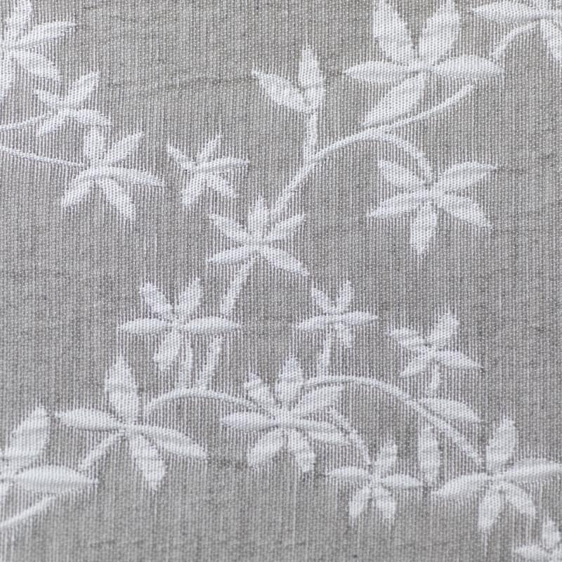 -Floria Rod Pocket Curtain Single Panel, 52 by 63-Inch, Gray
