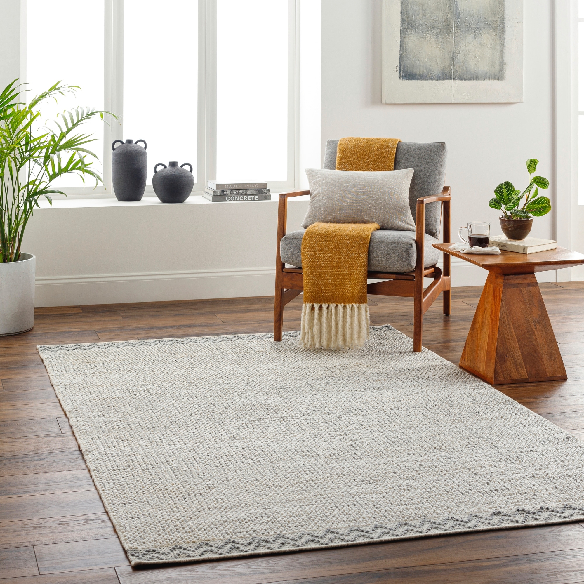 Safavieh Amherst Bridgette 5 x 8 Ivory/Gray Indoor/Outdoor Abstract Handcrafted Area Rug Safavieh Amherst Bridgette 5 x 8 Ivory/Gray Indoor/Outdoor Abstract Handcrafted Area Rug