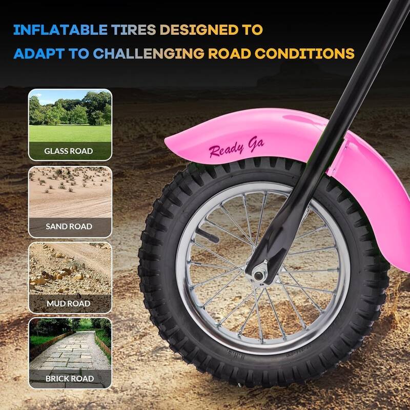 Electric Off-Road Motorcycle, Ride on Toy Dirt Bike for 13+ Kids Best Gift