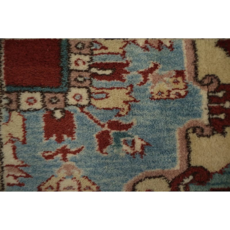 Hand Knotted Oriental 100% Wool Carpet Traditional Floral Beige & Ivories Heriz (serapi) Area Rug - 11' 2'' X 8' 10''