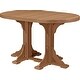 preview thumbnail 73 of 82, Poly Lumber Round Dining Table Set with Island Chairs Bar Height - Antique Mahogany Woodgrain