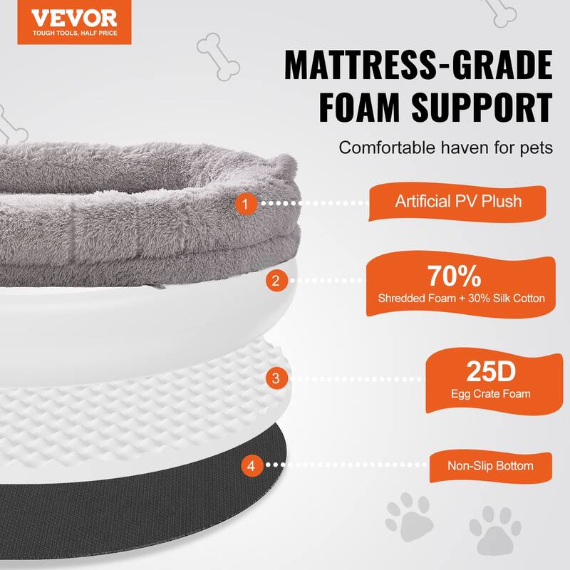 Human Dog Bed for Adult for You and Pet Light Grey