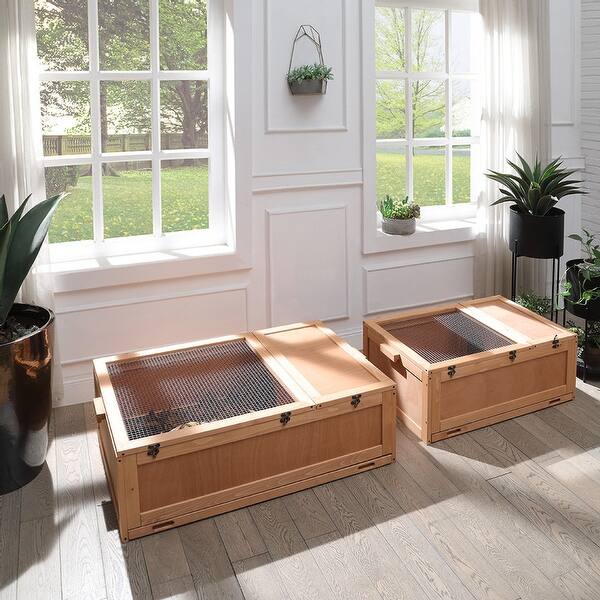 Unipaws Tortoise House Terrariums With Tray Reptile Carpet Food Bowls Overstock 32274832