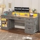 preview thumbnail 20 of 33, Executive Desk Drawers Home Office Desk Storage Cabinet Grey