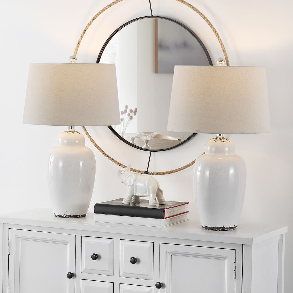 SAFAVIEH Lighting Jinan 22-inch LED Table Lamp (Set of 2) - 13" W x 13" L x 21.5" H - 16"W x 16"D x 26"H