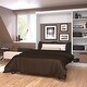 preview thumbnail 3 of 39, Bestar Pur Full Murphy Bed with Shelving Unit (84W) in Chocolate