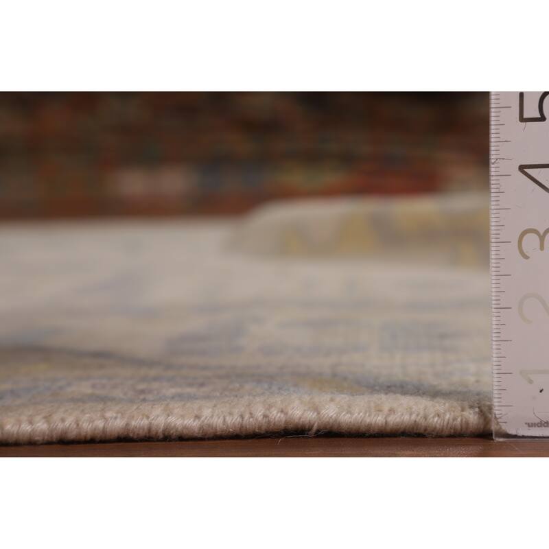 Earth Tone Oushak Area Rug Hand-Knotted Wool Carpet - 8'0" x 9'10"