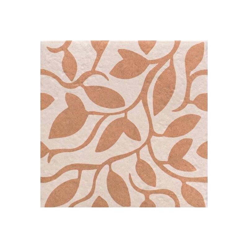 The Tile Life Verity Vine 8x8 Matte Patterned Porcelain Floor & Wall Tile